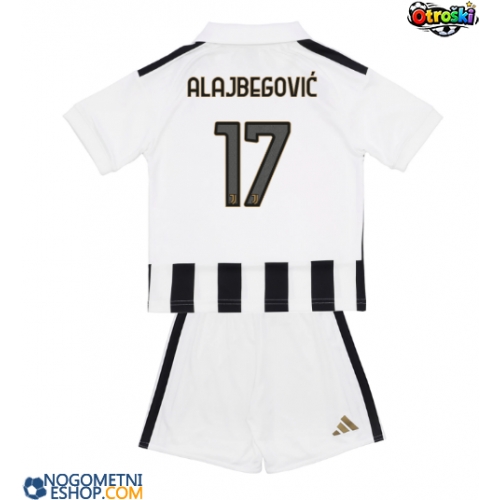 Otroški Nogometni dresi Juventus Kerim Alajbegovic #17 Domači 2026-27 Kratek Rokav (+ Kratke hlače)